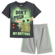 Star Wars The Child Little Boys T-Shirt and Mesh Shorts Outfit Set Infant to Big Kid